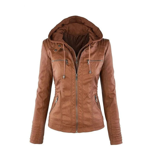 Damen-Vintage-Jacke mit Kapuze