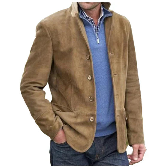 Herren Vintage Button-Down-Jacke