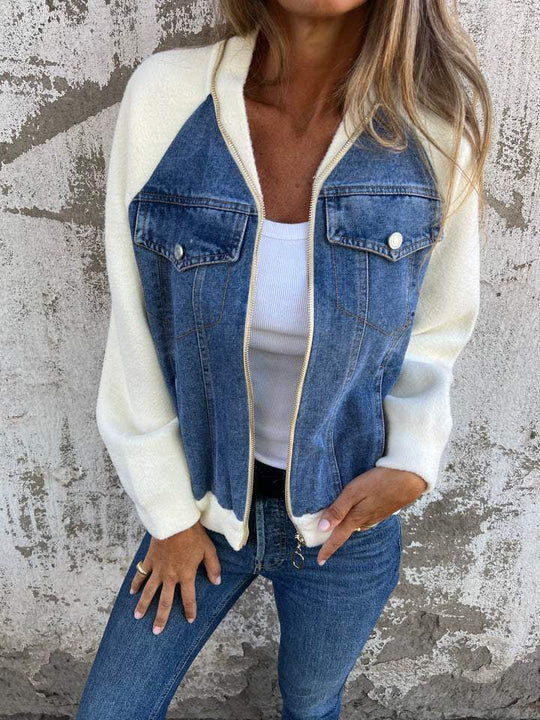 Moderne Damenjacke mit Denim