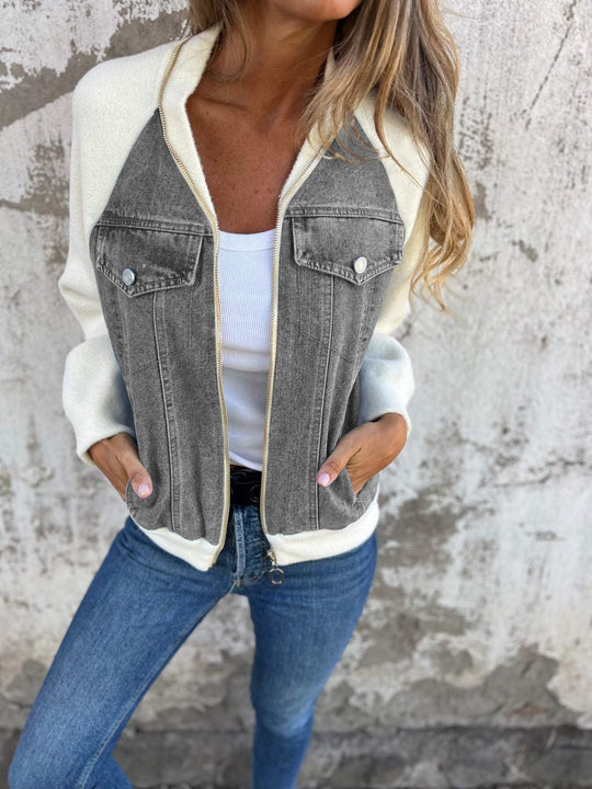 Moderne Damenjacke mit Denim