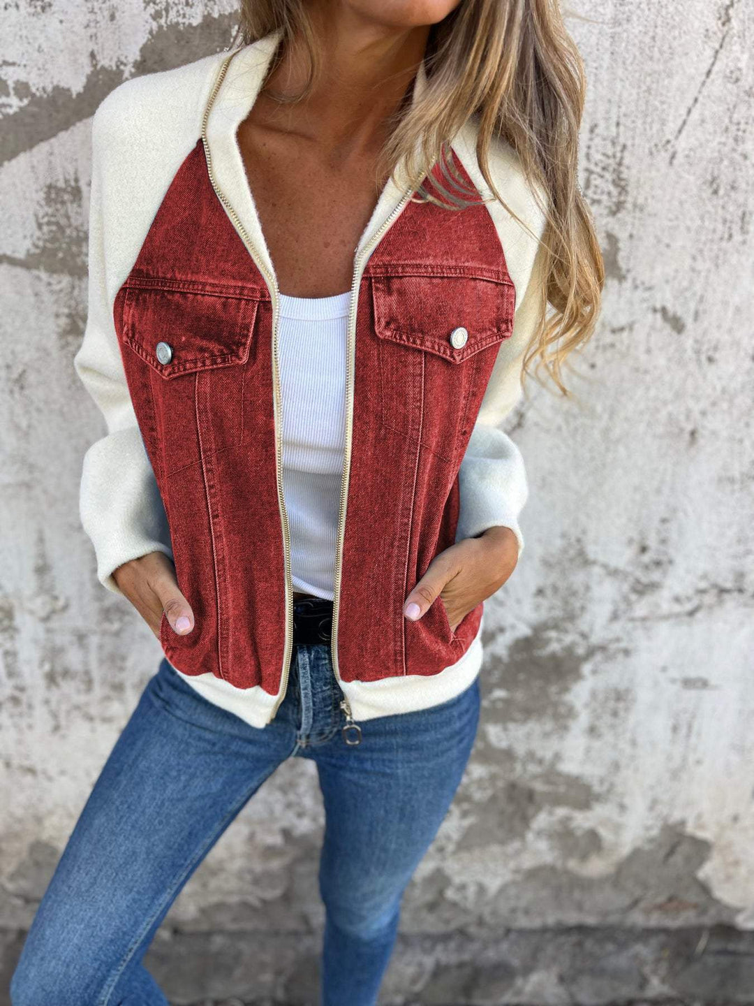 Moderne Jacke mit Denim für Frauen